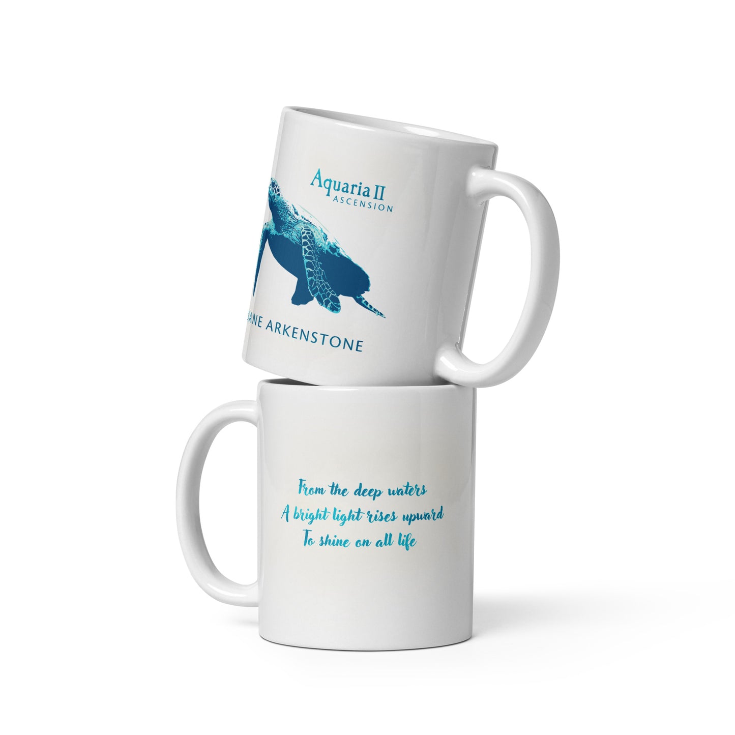 White glossy mug