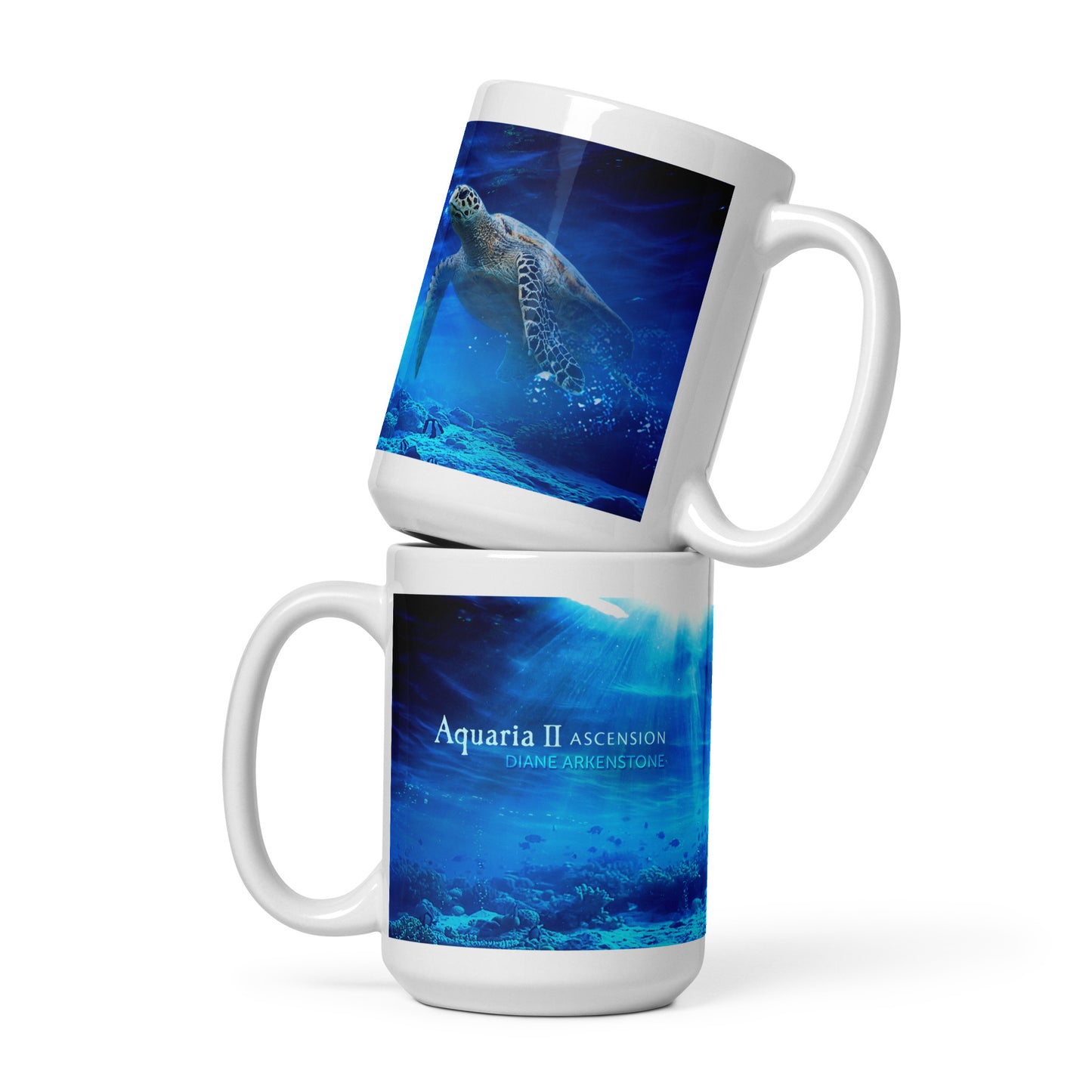 White glossy mug