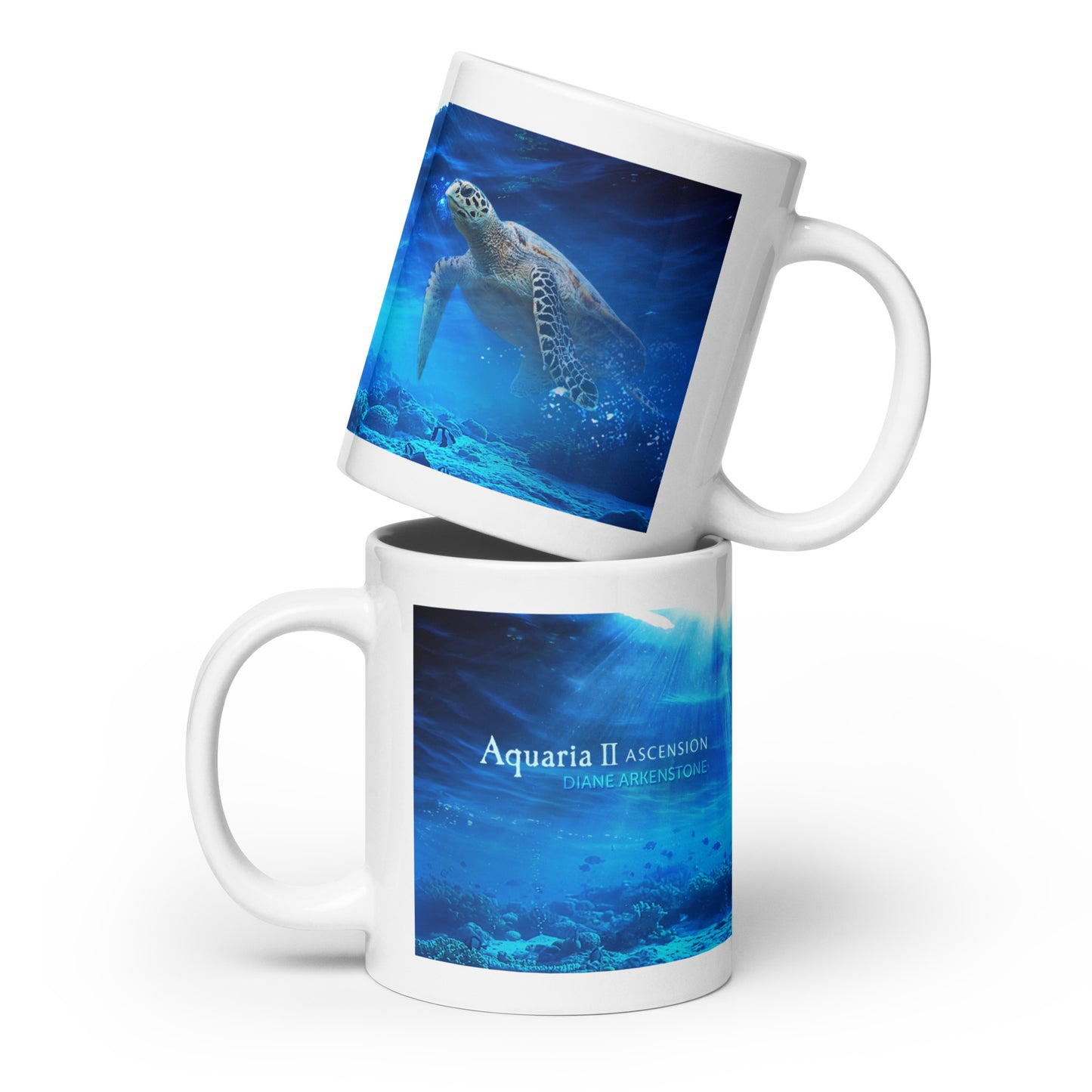 White glossy mug