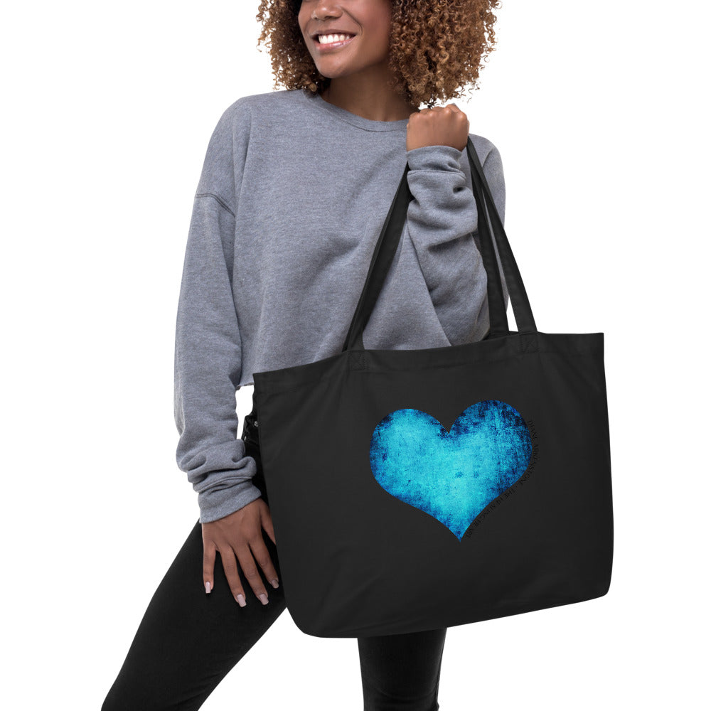 "Healing Heart" Large organic tote bag